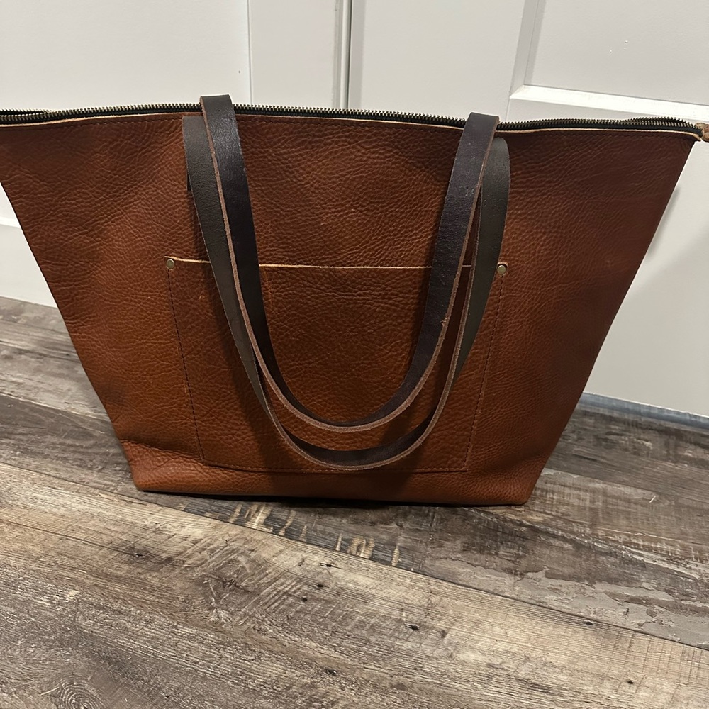 Portland leather oversized tote
